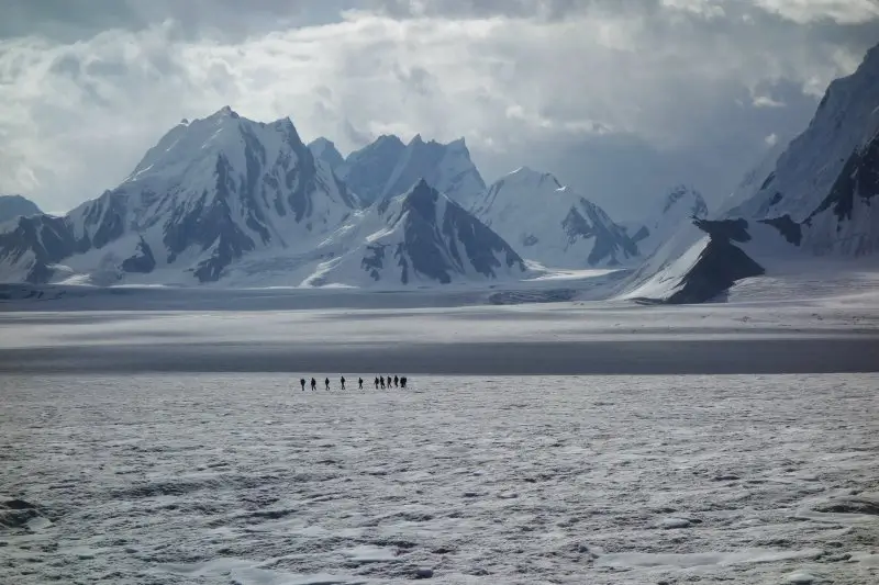 Crossing Snow Lake Pakistan